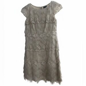 Jax Cream Lace Tiered Midi Dress - Size 2